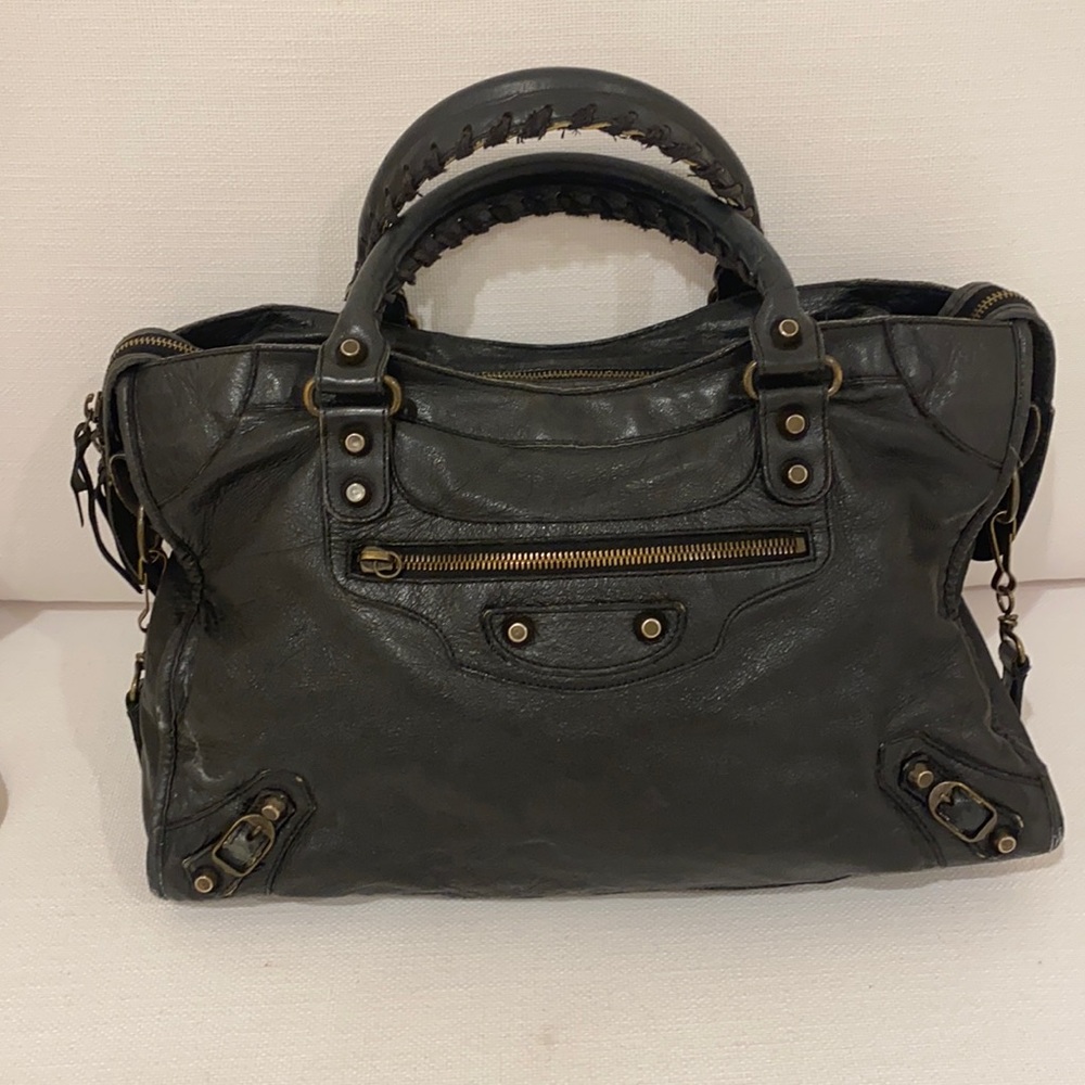 Balenciaga black leather bag